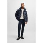 Водоотталкивающая стеганая куртка с монограммой Double B BOSS, темно-синий - фото 2