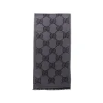GUCCI GG шарф из жаккарда, Black/Gray - фото 10