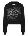 Толстовка с капюшоном Crop Strass Philipp Plein, черный - фото