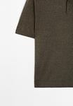Поло Massimo Dutti POLO COLLAR SHORT SLEEVE, Khaki - фото 8