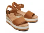 Женские босоножки Diana Wedge Toms, Brown - фото 2