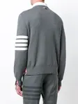 Пуловер с полосками THOM BROWNE, серый - фото 4