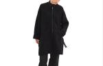 Пальто женское черное Hermes - фото