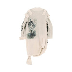 Куртка Yohji Yamamoto Patterned Double Jacket With Shoulder Epaulettes, цвет White/Black - фото 2