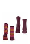 Носки Esprit College Stripe 2-Pack, Shadow Red/Bordeaux - фото 2