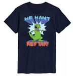 Футболка с рисунком Big & Tall Rugrats We Want Reptar Nickelodeon, синий - фото