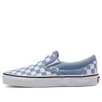 Кроссовки classic slip-on 'color theory checkerboard dusty blue' Vans, синий - фото