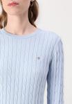 Джемпер GANT CABLE C NECK, Fresh Blue/Blue - фото 6
