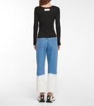 Топ из ребристой ткани с вырезом Stella McCartney, черный - фото 3