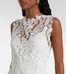 Кружевное платье миди Monique Lhuillier, белый - фото 4