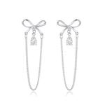 Сверкающие серьги со стразами для женщин TEEX, серебро - фото 3