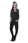 Топ с длинными рукавами и капюшоном Conquista, черный - фото