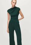 Брюки Mango Trousers, Dark Green - фото 3