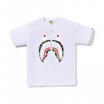 Футболка Bape Abc Camo Shark Silver Zip Tee A BATHING APE, бело-розовая - фото 6
