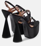 Атласные босоножки на платформе Belle D'Accori, Pure Black - фото 3