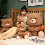 Tranquility and elegance Ruyi Brown Bear, Cute Sitting Pose Dolls Plush Doll - фото 3