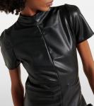 Мини-платье из искусственной кожи Courrèges, черный - фото 4