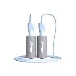 Скакалка трос ПВХ рукоятка ПП пена взрослые 2,8 м LINING, синий - фото 3