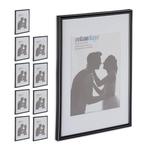 10 x Рамка для фотографий Relaxdays A4 schwarz, черный - фото