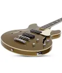 Бас-гитара Schecter Corsair в металлическом золотом цвете - фото 2
