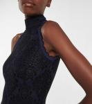 Трикотажное платье миди ALAÏA, черный - фото 4