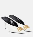 Мюли Square Knife BB из кожи с эффектом питона Balenciaga, белый - фото