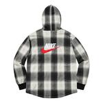 Рубашка x nike plaid hooded sweatshirt 'black' Supreme, черный - фото