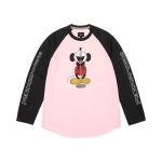 Топ Supreme x Number (N)Ine x Mickey Mouse Raglan Long-Sleeve Top 'Pink' - фото