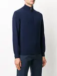 Свитер с воротником на молнии Brunello Cucinelli, синий - фото 3
