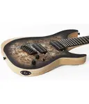 Электрогитара Schecter Reaper-7 Multiscale в покрытии Satin Charcoal Burst - фото 3