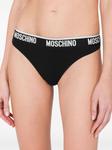 Moschino трусы-стринги с логотипом, черный - фото 3