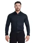 Сорочка Slim Fit из сатина Solid Perry Ellis, черный - фото