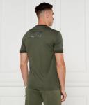 Футболка мужская Ea7 с контрастной отделкой, зеленый - фото 3