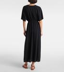 Длинное платье макси из джерси с драпировкой Adele Eres, нуар - фото 3