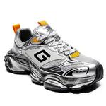 Кроссовки мужские толстые низкие Devanro, цвет Silver White - фото 4