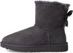 Женские ботинки UGG Mini Bailey Bow II, Obsidian - фото 4