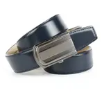Кожаный ремень Anthoni Crown, деловой ремень, синий - фото