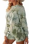 Джессика Оливковый тай-дай худи и шорты сет HIDDEN - фото 3