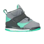 Кроссовки Air Jordan Flight 45 High TD, Cement Grey Green Glow - фото