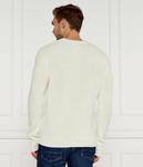 Джемпер мужской Guess Jeans вязаный с логотипом бренда, экрю - фото 3