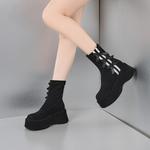 Женские Ботинки Бежево-Черные EBLAN - фото 5