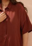 Блуза Evans Button-down blouse, Orange/Ochre - фото 3