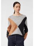Вязаный свитер 92X8_серый comma - фото 2