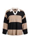Джемпер Zizzi Jumper, Black Stripe Comb/Black - фото