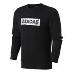 Толстовка Men's adidas Printing Alphabet Round Neck Pullover Long Sleeves Black, черный - фото