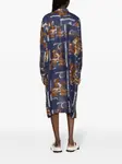 Платье миди Tape с узором Henrik Vibskov, синий - фото 4