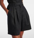 Шорты льняные Marchello Posse, черный - фото 4