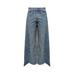 Брюки Jean Paul Gaultier x Shayne Oliver Fishtail Wide Leg Pants Lightblue, синий - фото