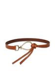 Ремень с узлом TWINSET, коричневый - фото
