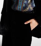 Бархатные прямые брюки Etro, черный - фото 4